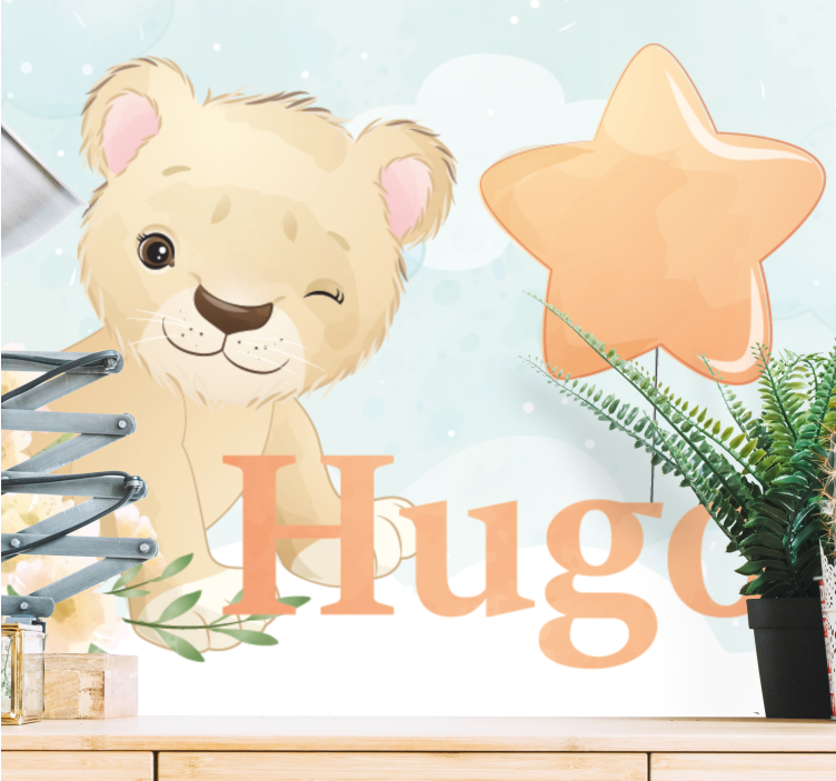 Fototapeta zvířata roztomilý lev postava - TenStickers