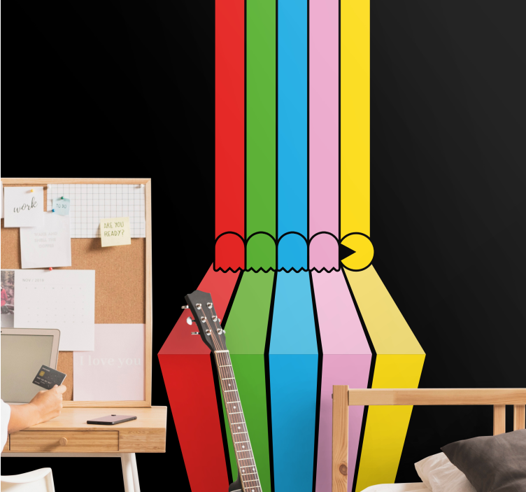 Graffiti fototapeta barevné tužkové tahy - TenStickers