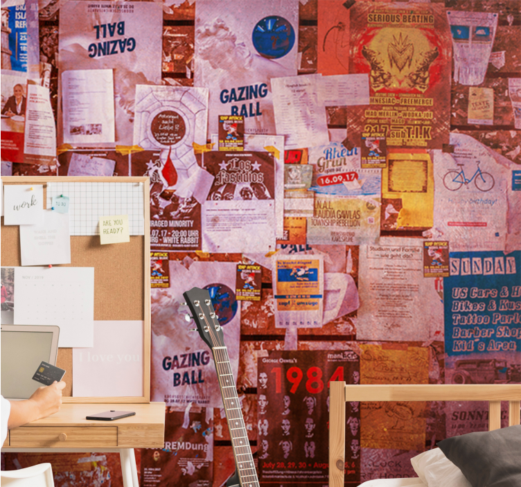 Graffiti fototapeta městská kolážový plakát - TenStickers