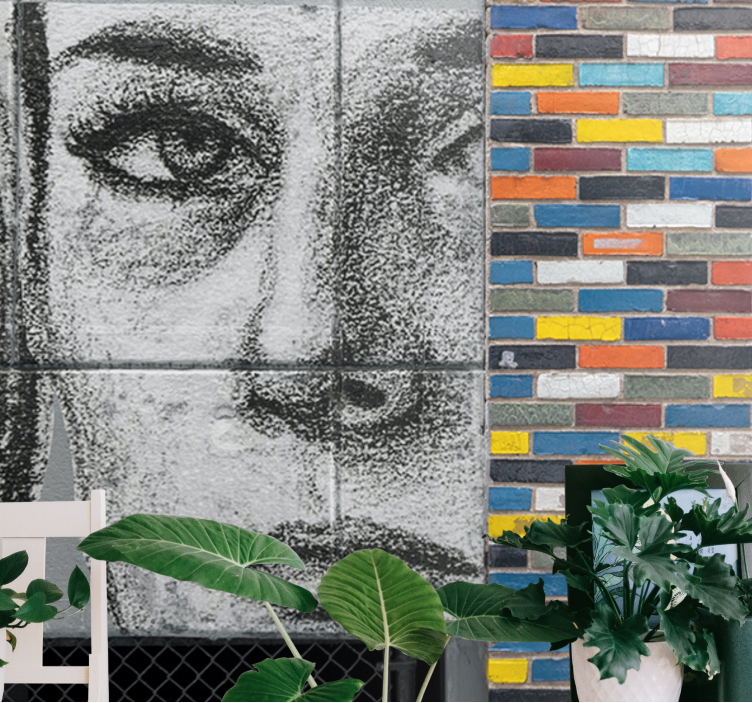 Graffiti fototapeta unikátní městský portrét - TenStickers