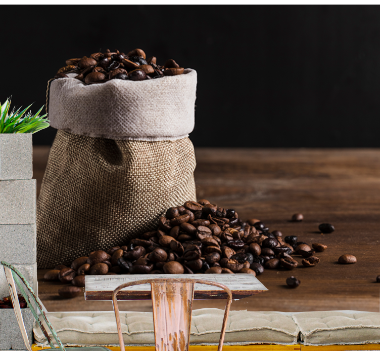 Fototapeta taška na kávová zrna - TenStickers