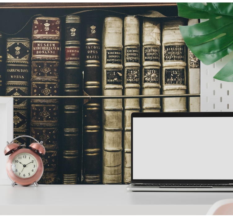 Klasické foto art tapeta knihovna z antických knih - TenStickers