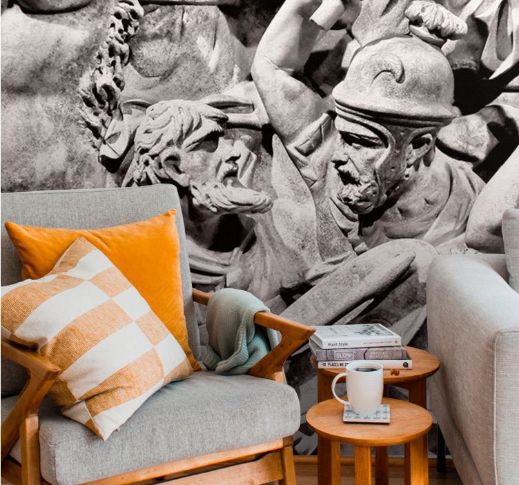 Klasické foto art tapeta starověká bitevní scéna - TenStickers