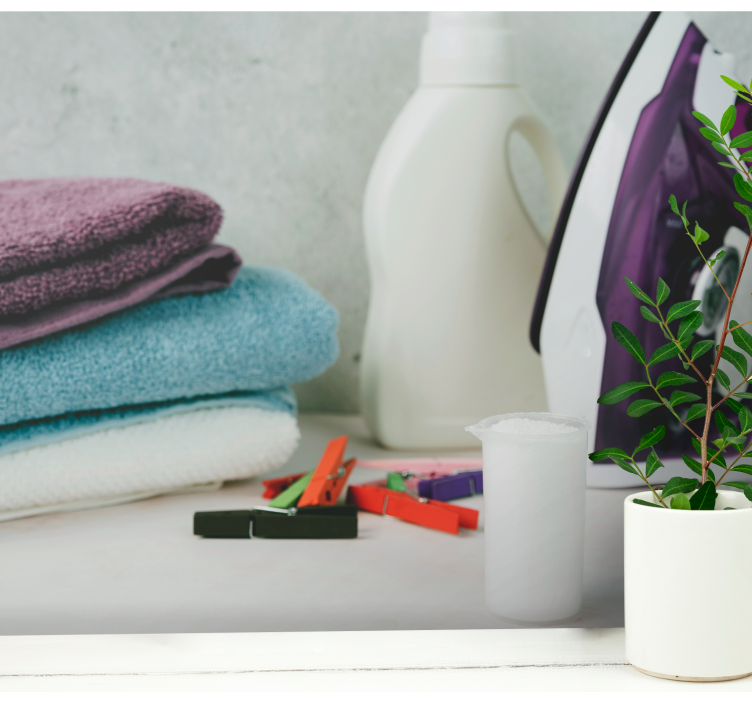 Kuchyňská fototapeta na nezbytnosti praní - TenStickers