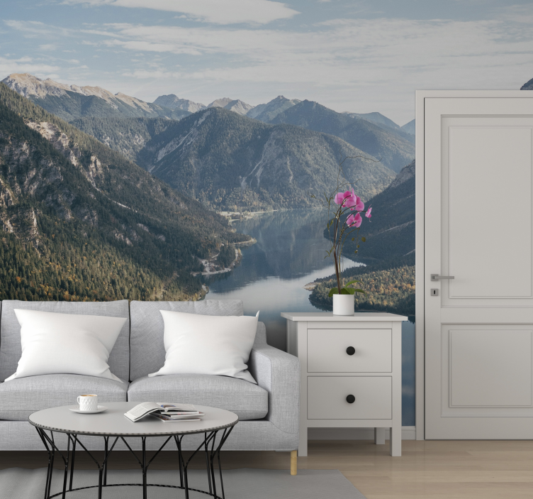 Majestátní horský výhled Fototapeta - TenStickers