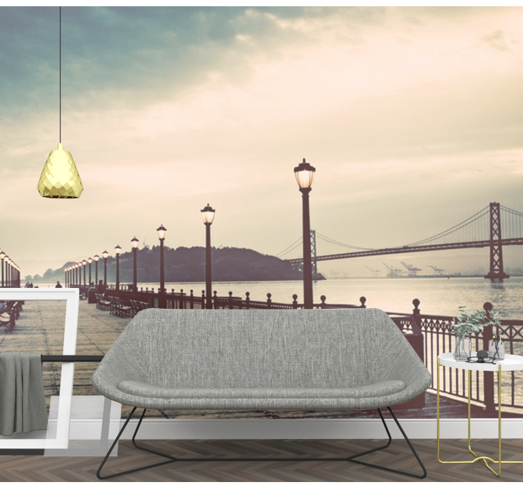 Malebný výhled na nábřeží Fototapeta pro město a zemi - TenStickers