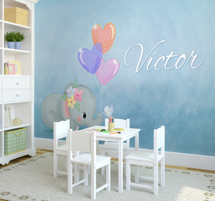 Fototapeta přizpůsobená dětskému slonu - TenStickers