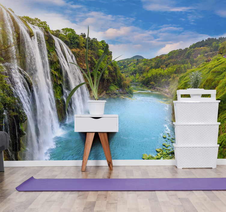 Fototapeta řeka vodopád - TenStickers