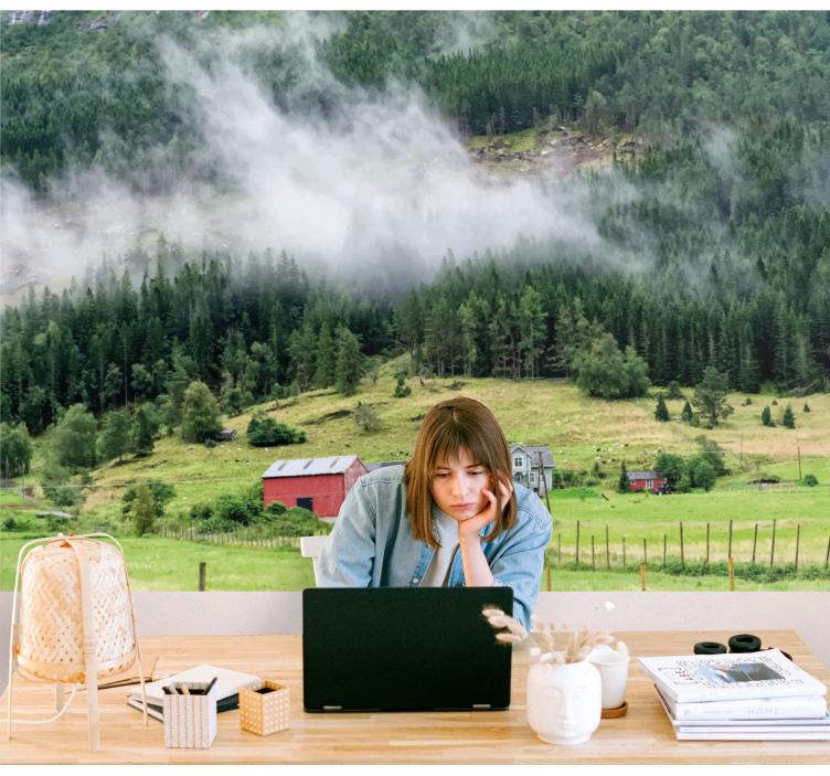 Norský les Příroda fototapeta - TenStickers