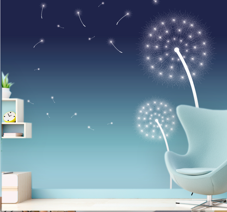 Pampeliška fototapeta jemný vánek pampelišky - TenStickers