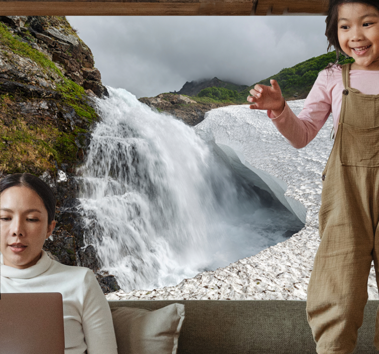 Příroda fototapeta kaskádový vodopád - TenStickers