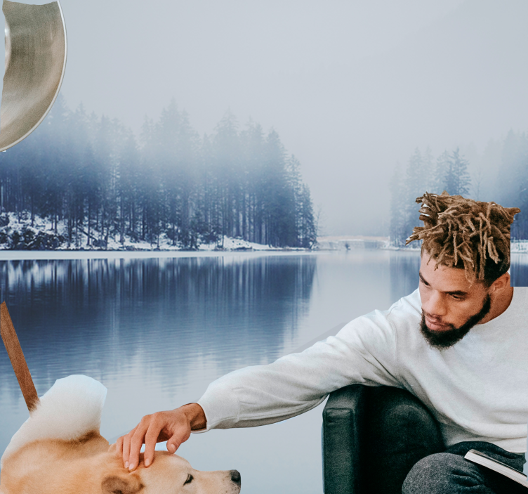 Příroda fototapeta klidná krajina u jezera - TenStickers