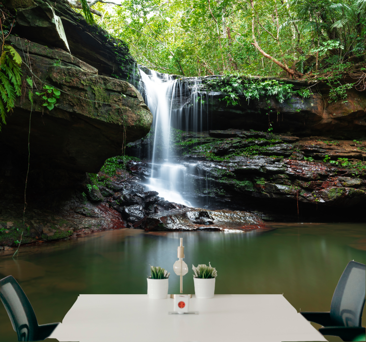 Příroda fototapeta klidný pohled na vodopád - TenStickers