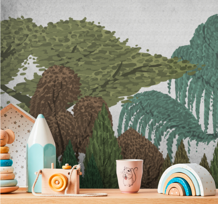 Příroda fototapeta Živá scenérie listoví - TenStickers