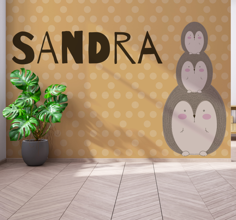 Roztomilí skládaný ježci Dětská ložnice fototapeta - TenStickers