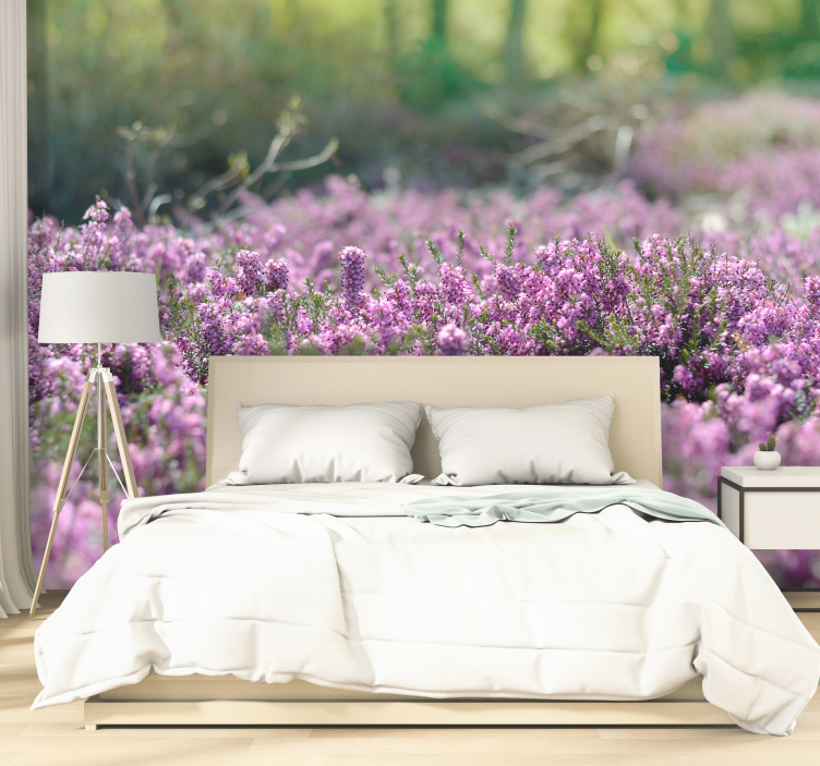 Růžové stromy krajina fototapeta - TenStickers