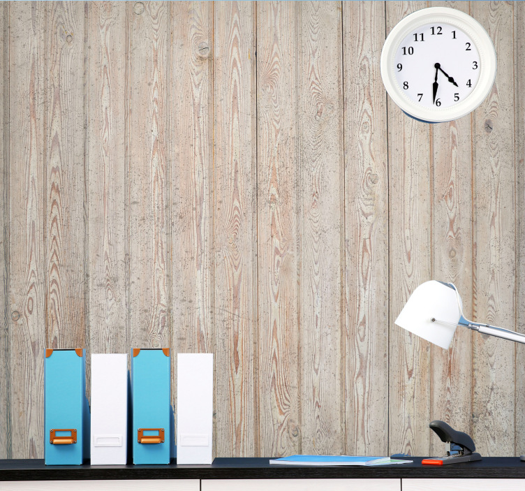 Světle hnědá horizontální prkna dřevěná fototapeta - TenStickers