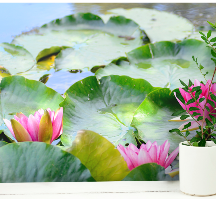 Svěží růžové lilie Fototapeta květiny - TenStickers