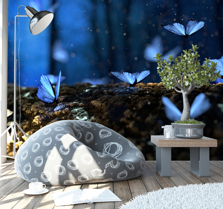 Fototapeta modrý motýl - TenStickers