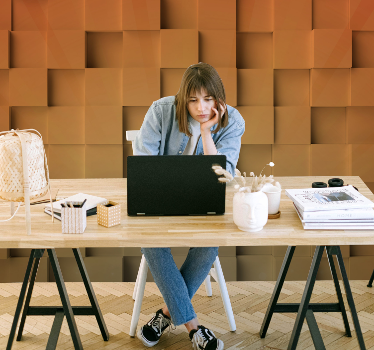 Texturovaný vzor krychle Textury a vzory fototapeta - TenStickers