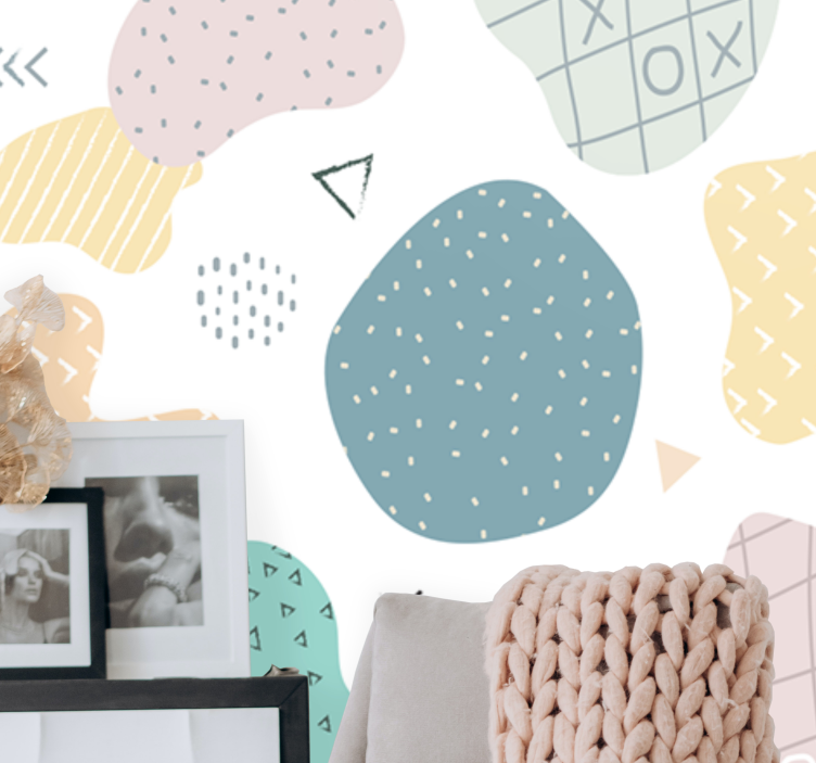 Textury a vzory fototapeta abstraktní vzory tvarů - TenStickers