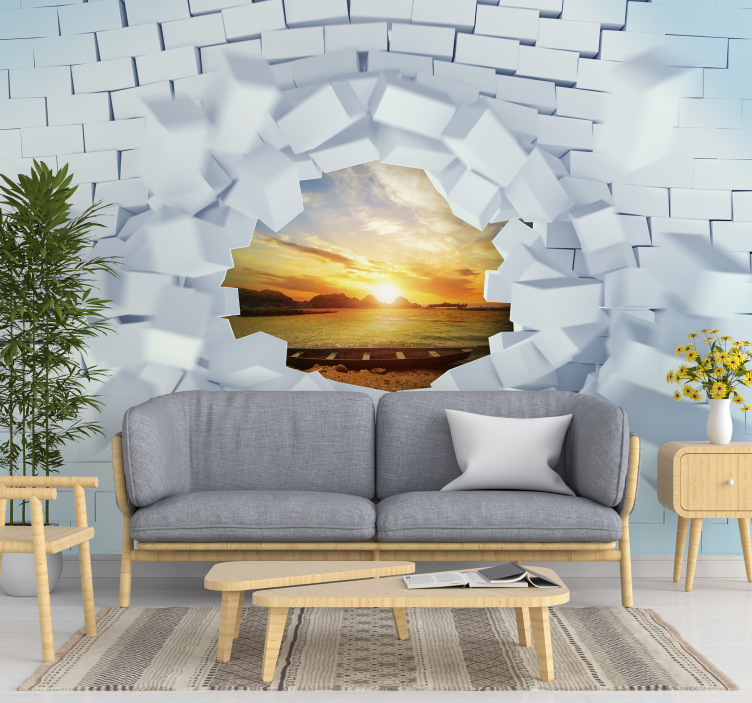 Trompe-l'oeil 3d fototapeta - TenStickers
