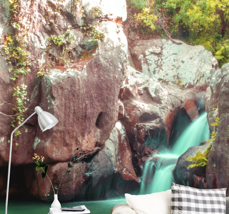 Fototapeta tropický vodopád příroda vodopád - TenStickers