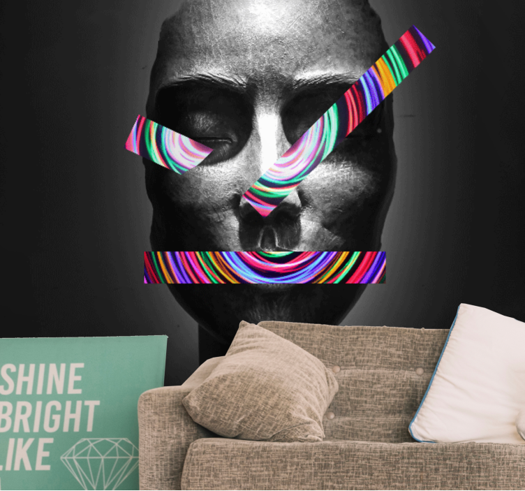 Umělecká fototapeta abstraktní obličejové rysy - TenStickers