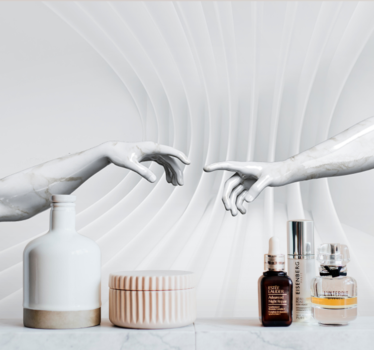 Umělecká fototapeta dotek mramorových rukou - TenStickers