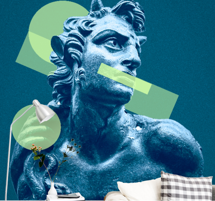 Umělecká fototapeta socha s geometrickými tvary - TenStickers