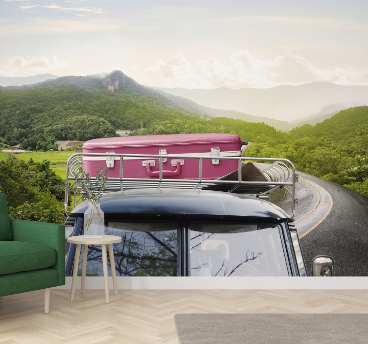 Vintage kufr dobrodružství Fototapeta vozidel - TenStickers