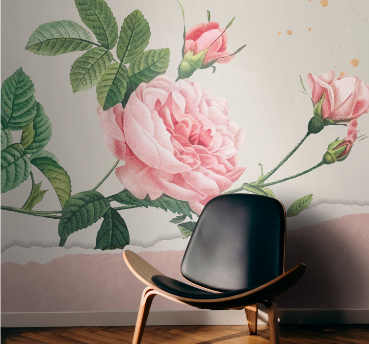 Fototapeta vintage růže s texturou - TenStickers