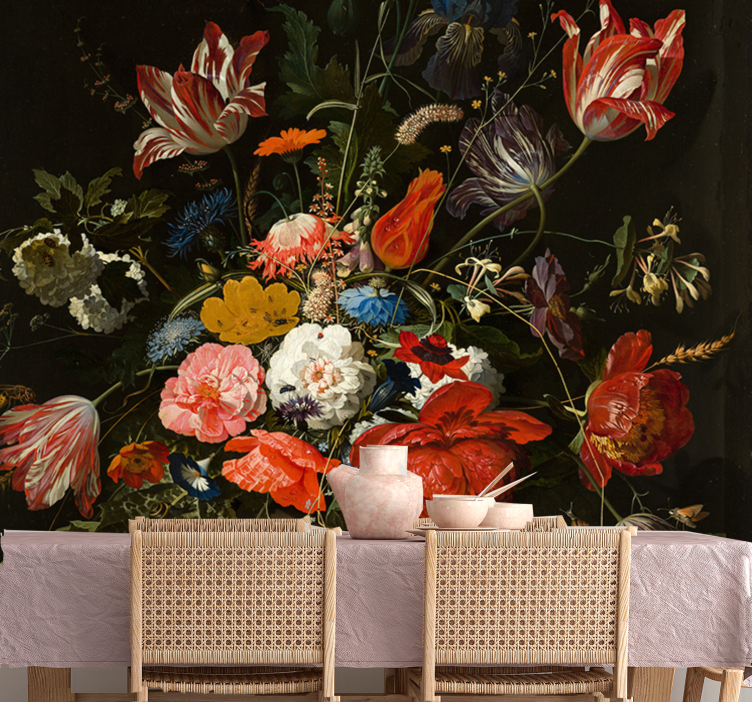 Zářivá květinová kytice Fototapeta květiny - TenStickers