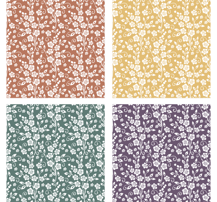 Elegantní květinový vzor dráha - TenStickers