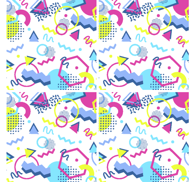 Blázen podtácek s barevnými geometrickými vzory - TenStickers