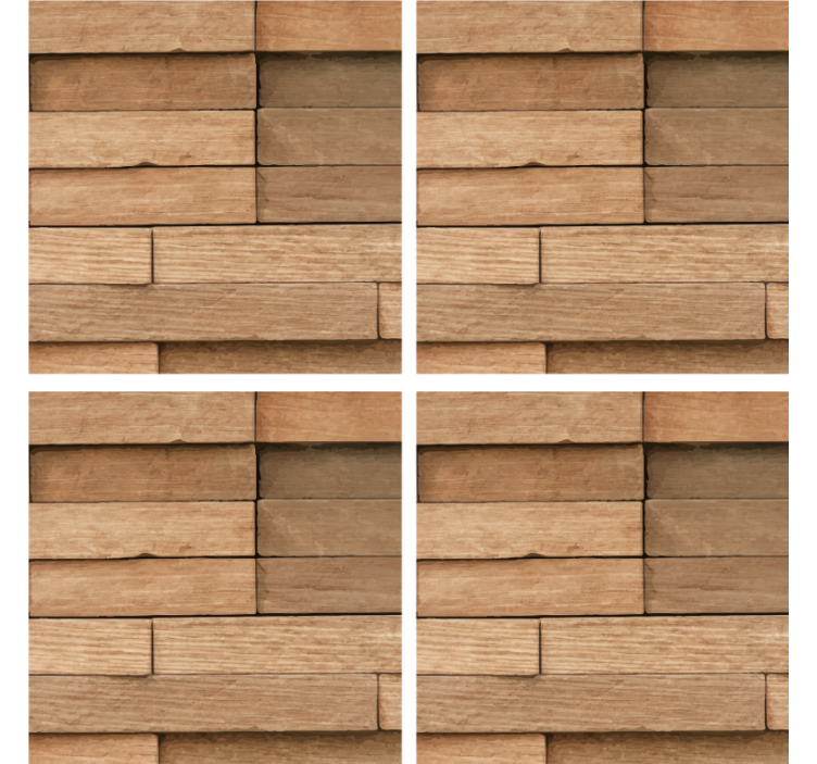 Abstraktní dřevěná pivnípodtácek - TenStickers