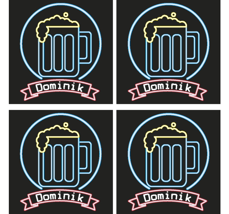 Neonové pivo s názvem pivní rohože - TenStickers