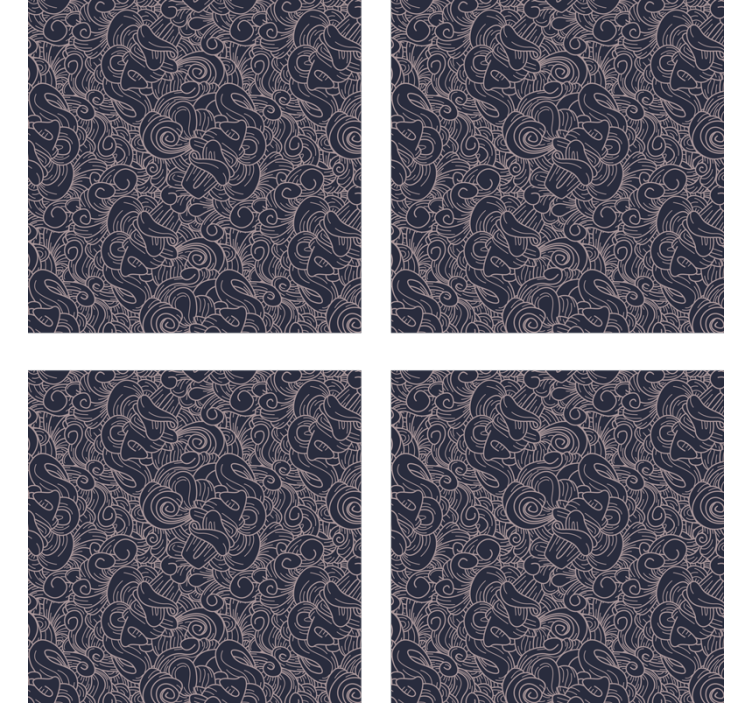 Efekt textury podtácků s jemným abstraktním vzorem - TenStickers