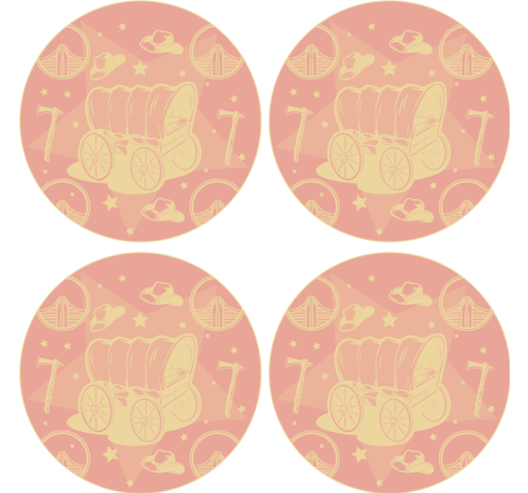 Blázen podtácek s retro vozíkem design - TenStickers