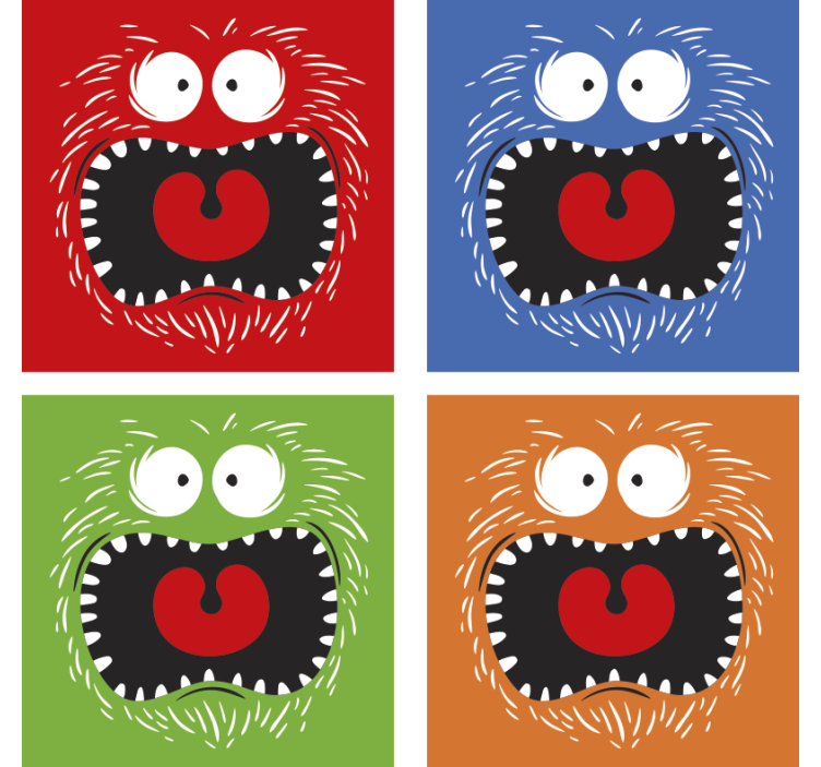 Moderní a barevná halloweenská pivnípodtácek - TenStickers