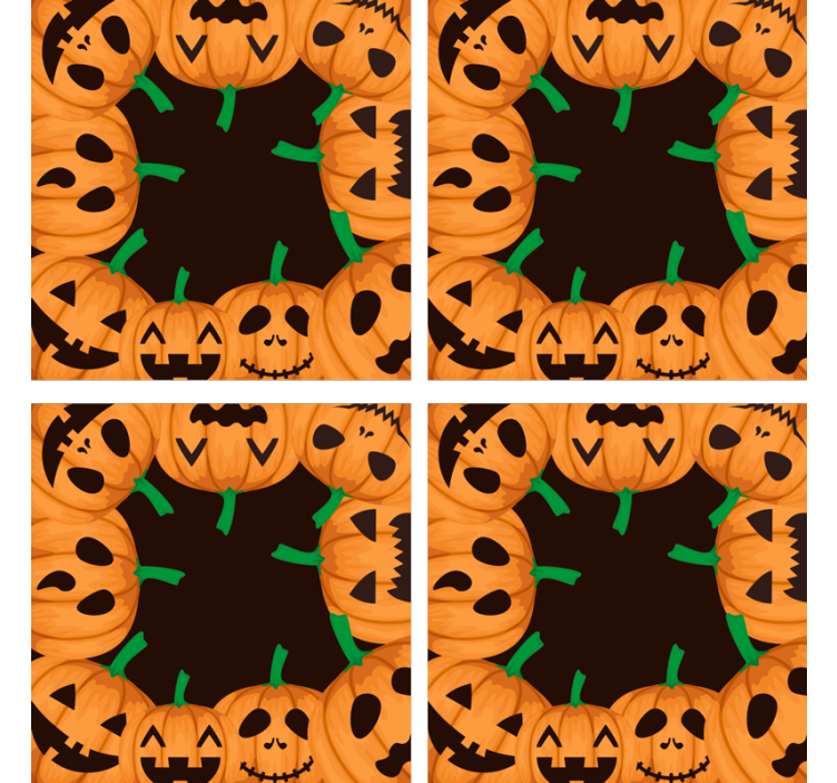 Halloweenský podtácek s usmívajícími se dýněmi - TenStickers
