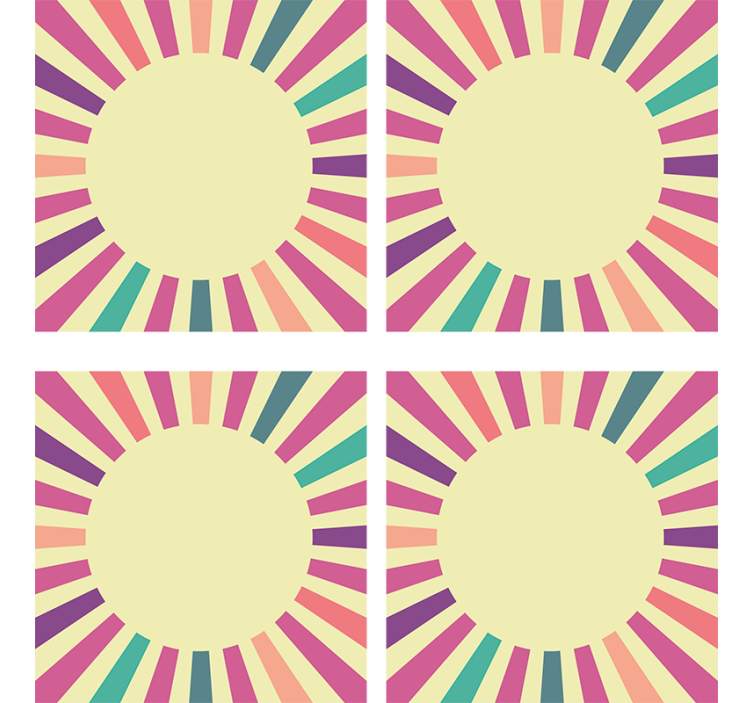 Moderní podtácek s geometrickým kruhovým prvkem - TenStickers