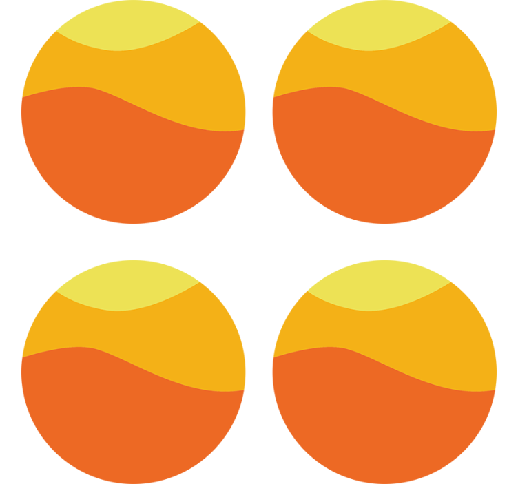 Efekt textury podtácků vlnité barevné vrstvy - TenStickers