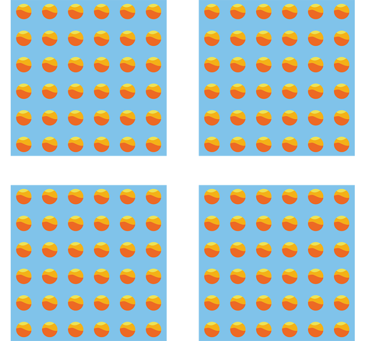 Moderní podtácek s barevným kruhovým vzorem - TenStickers