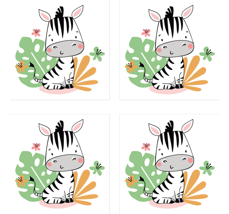 Krásná zebra pro děti zebra dráha - TenStickers
