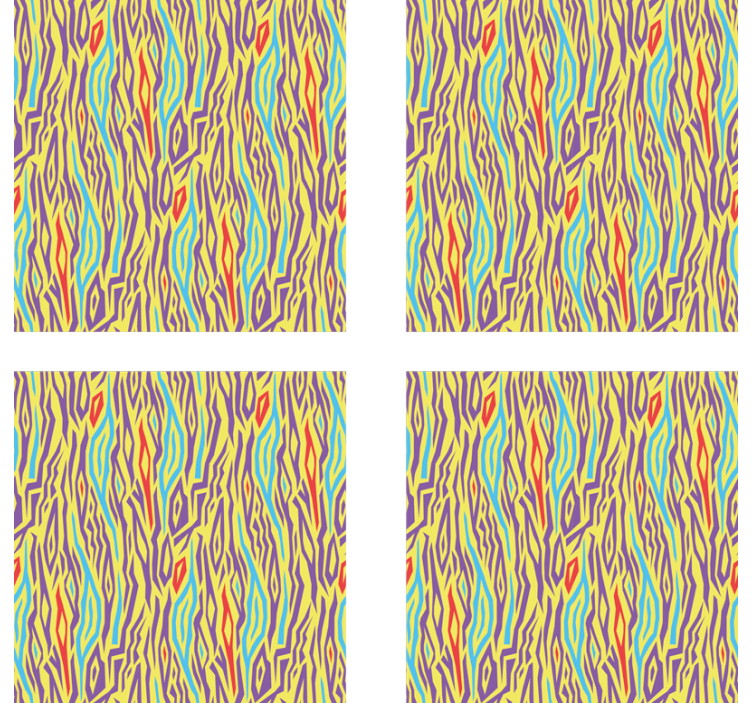 Efekt textury podtácků s živými abstraktními liniemi - TenStickers