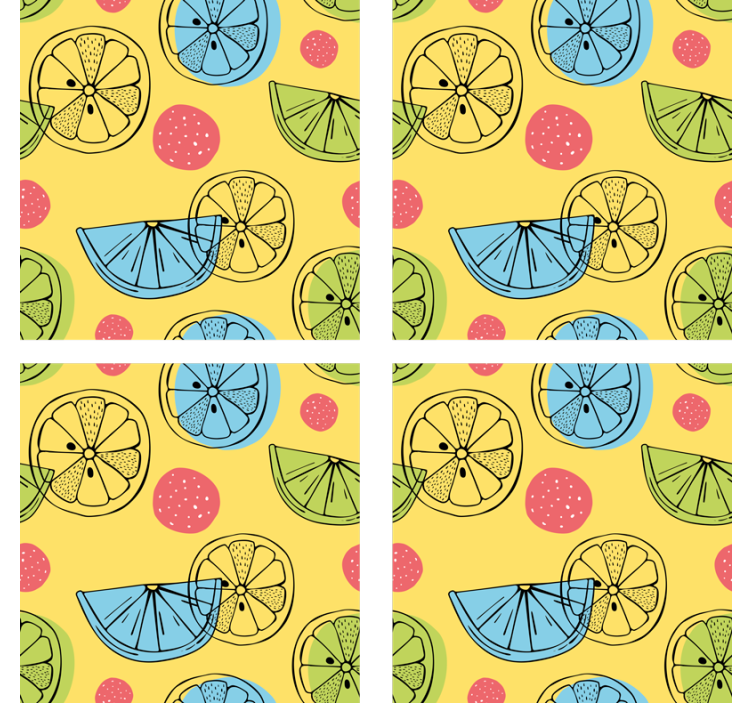 Blázen podtácek s barevným citrusovým vzorem - TenStickers