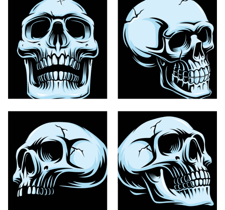 Velká lebkapodtácek halloween - TenStickers