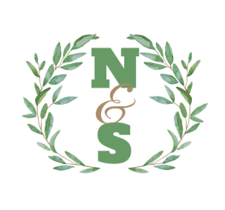 Přizpůsobitelný podtácek s iniciály v listovém věnci - TenStickers