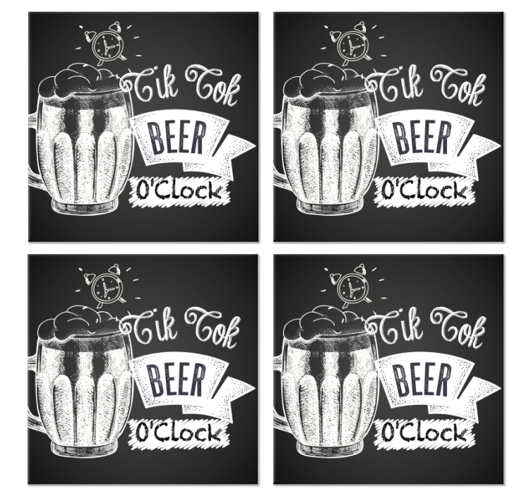 Tik tok nabídka pivo nápoj rohože - TenStickers